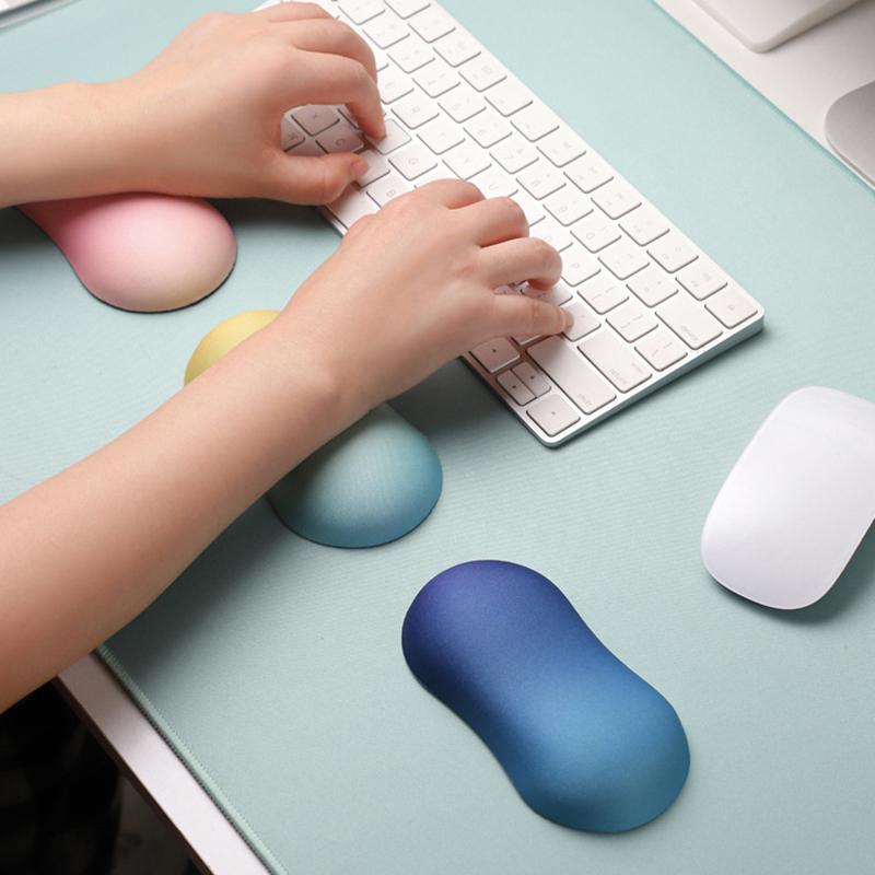 Desktop Mouse Wrist Rest Pad Silicone Mice Keyboard Hand Soft Cushion For Laptop Computer Pc Hand Pillow For Office Students