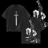 Anime Fairy Tail Natsu Washed Tshirt Anime Tshirt Oversized Year round clothing Unisex Streetwear Yk Short Sleeves Couples