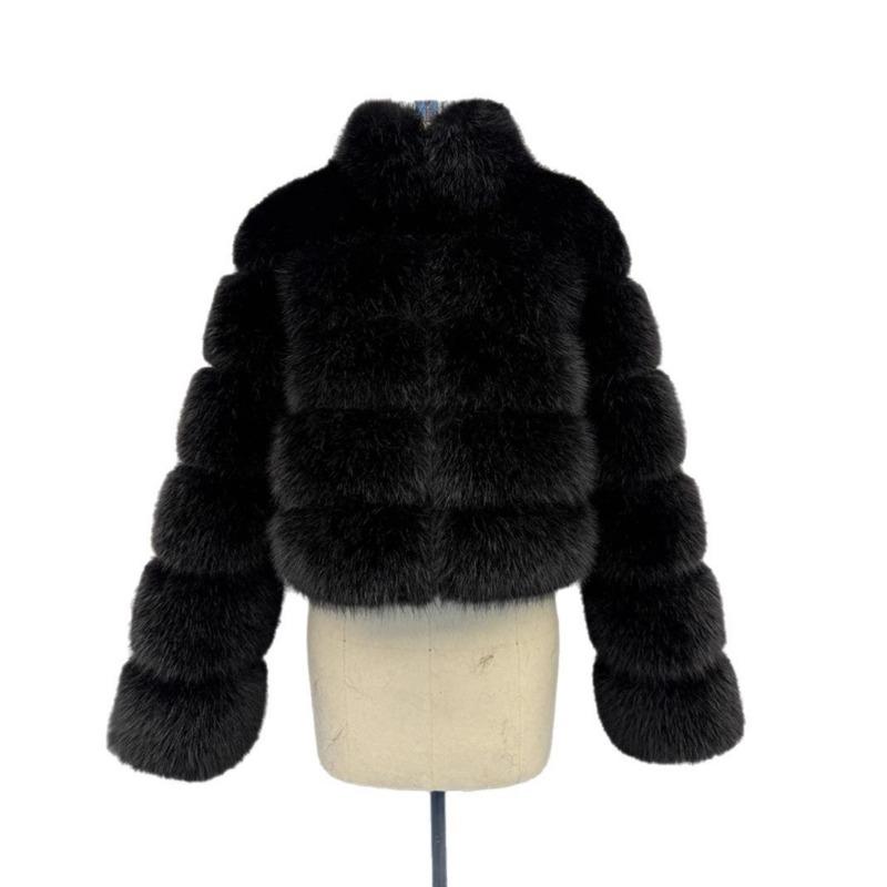 S-6XL large size women's fox fur coat, winter new fashionable versatile environmentally friendly artificial fur coat