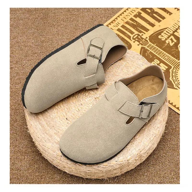 Comwarm Cork Clogs Slippers For Men Summer Slip-on House Flat Sandals Men Beach Slippers Women Cork Slippers Fashion Mules