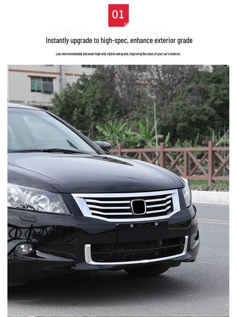 Chromové ozdobné lišty pro mřížku Honda Accord (2008-2013)