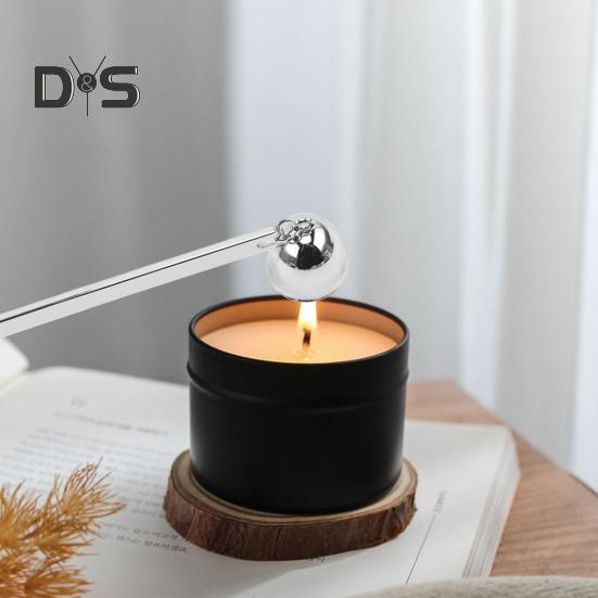 Klokkelysslukker med langt håndtak i polert rustfritt stål Telys stearinlys Veke Flamme Snuffer Sette ut stearinstopper Stearintilbehør