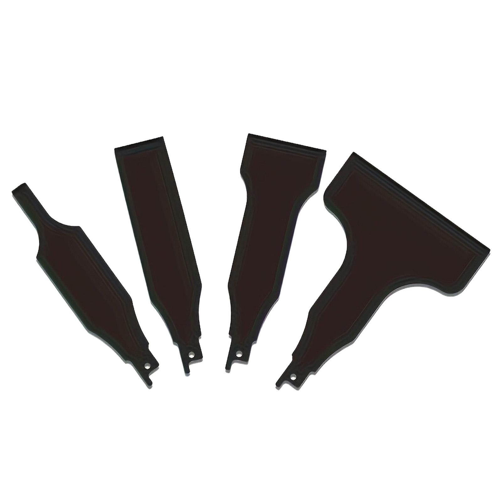 

4 Piece Multi Size Reciprocating Scraper Blades Putty Removal Kit For Steel Tile Putty Removal And Surface Preparation