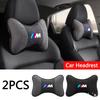 FA7Car Seat Headrest Leather Neck Pillow Interior Accessories For BMW G11 G12 G30 G31 G01 G02 5 7 Series X5 X7 M5 M8 Sticker