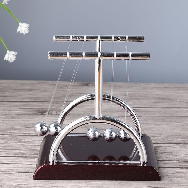 Maszyna Ruchowa Kołyska Newtona w kształcie litery T - Kreatywny Wystrój Domu i Ozdoby na Prezent dla Ucznia