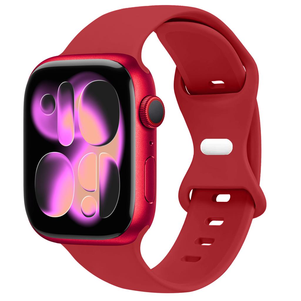 Sport Silicone Strap For Apple Watch Bands 40mm 44mm 46mm 45mm 41mm 49 42mm Correa Bracelet iWatch series 10 11 9 8 7 ultra 3 SE