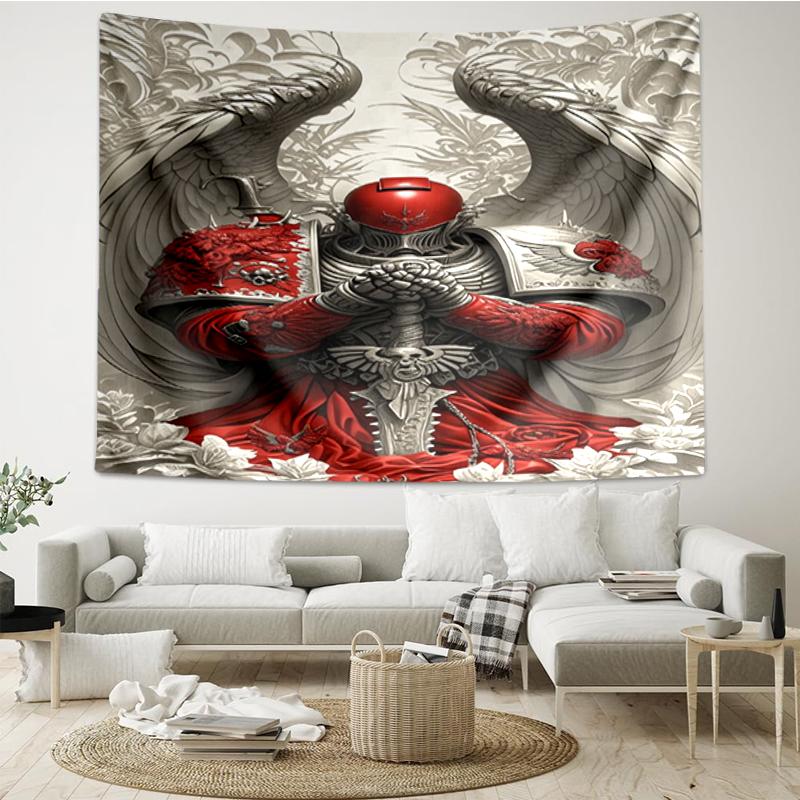 Warhammer 40k Print Tapestry, Backdrop, Easy Setup, Ideal for Bedroom, Office & Living Room, with Aesthetic Wall Hanging Decor.