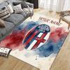 Custom Name,Bologna FC Home Sofa Decoration for Living Room & Bedroom, Non‑Slip Play Flannel Floor Mat for Game Room