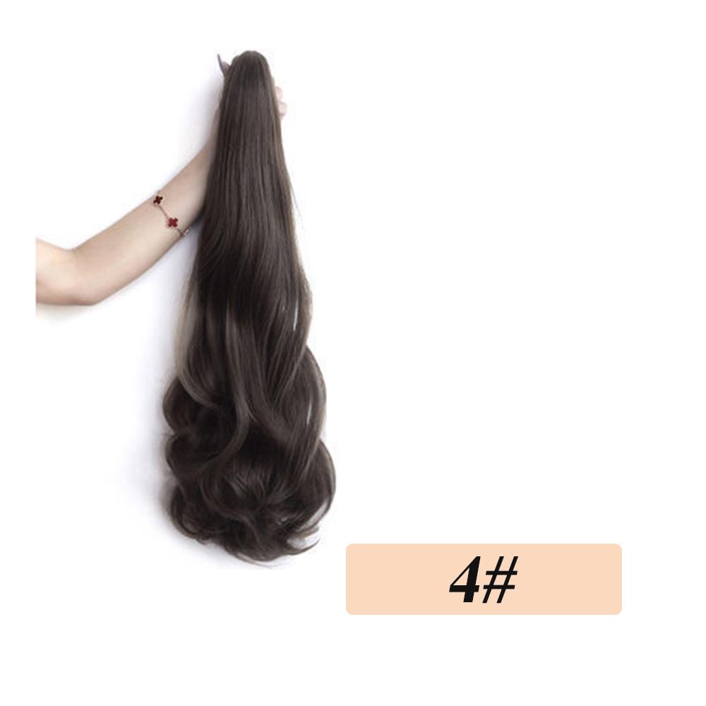 

Чорно-коричнева перука з синтетичного волокна Bybrana з перламутровою гумкою для волосся