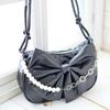 Herz-Engel Schultertasche für Teenager, Jugendliche und Erwachsene. Leichtes Nylon-Garn. Süße, stylische, lässige Umhängetasche für Damen und Kinder (Schwarz).
