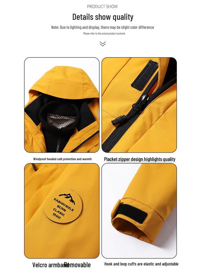 Wysokiej jakości wiatroszczelny, wodoodporny zestaw kurtek szturmowych 3 w 1 dla par