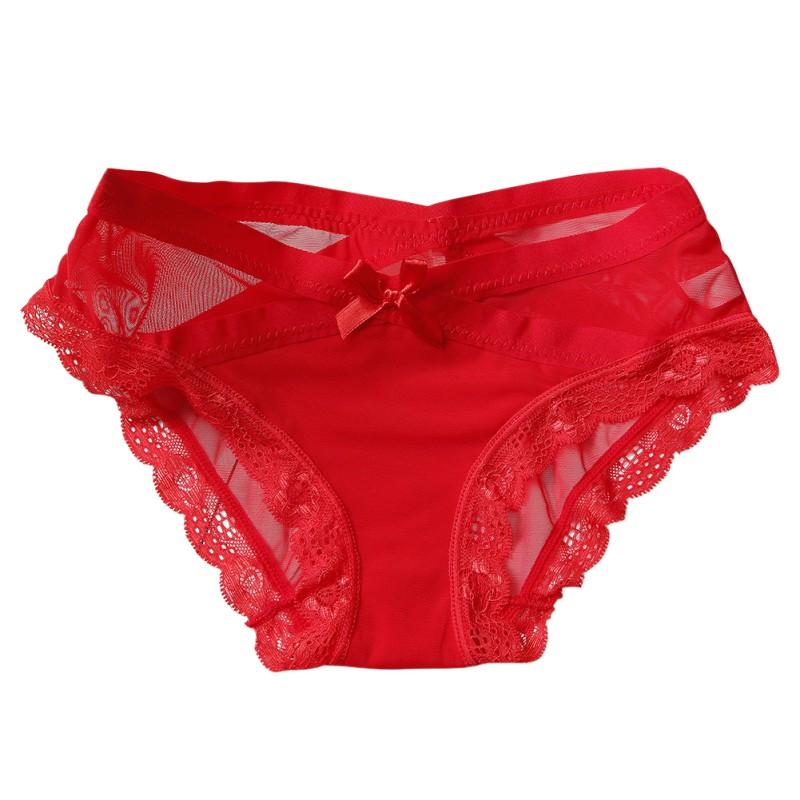 Women Cotton Mesh Underwear Low Waist Briefs Seamless Panties