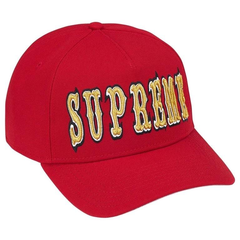 Supreme Gothic Outline Adjustable New Era Red