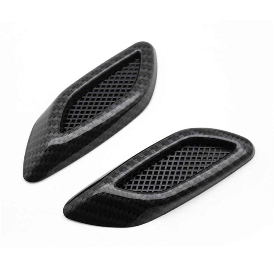 6Pcs Car Styling 3D Shark Gill Car Side Fake Vent Sticker Carbon Fiber Color Fine Decoration Modified Car Styling Popular Sticker