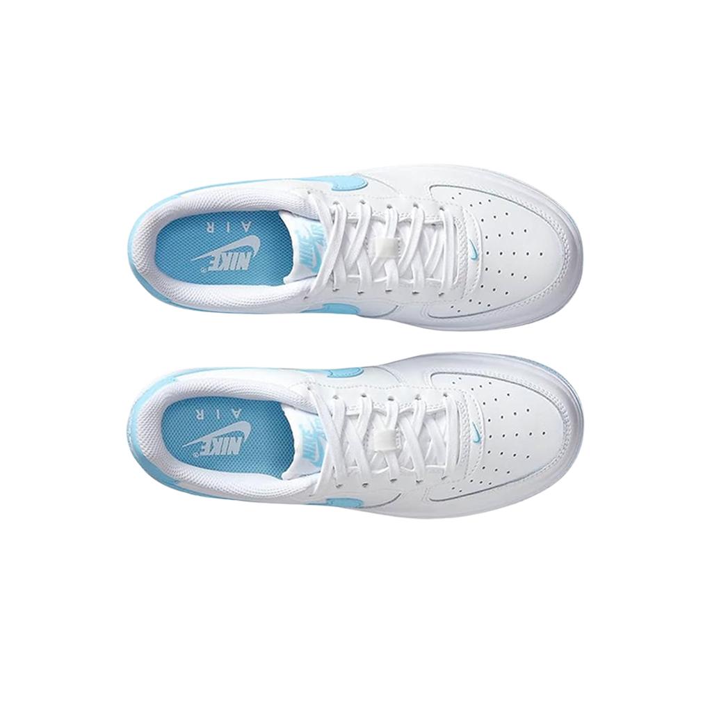 Nike Air Force 1 GS White Aquarius Blue Kids Sneakers FV5948-107