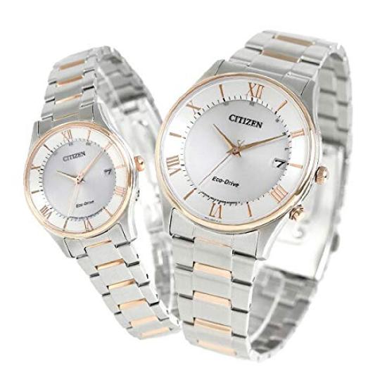 

CITIZEN Watch Pair Watch Eco Drive Radio Watch Thin Silver x Pink Gold [Citizen] AS1062-59A ES0002-57A Чоловічі Жіночі
