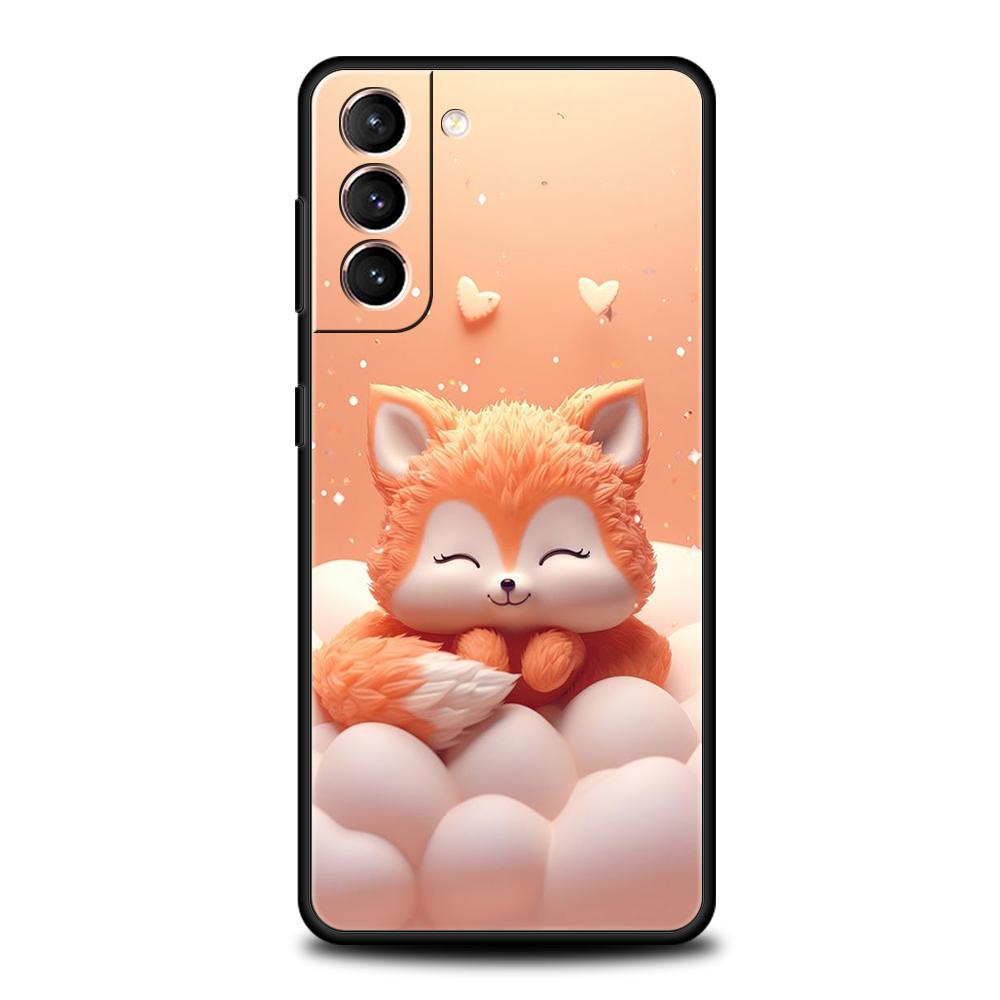 

Cute Animal Fox Phone Case for Samsung Galaxy S24 S23 S22 S20 S21 FE Ultra S10 S10E S9 S8 Plus 5G Soft TPU Cover Shell Capas Bag Samsung S24