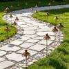 Rustic Metal Coneflower Garden Stake Rusty Iron Yard Art Outdoor Large Wildflower Decoration for Lawn Pathway Patio Planter Decor