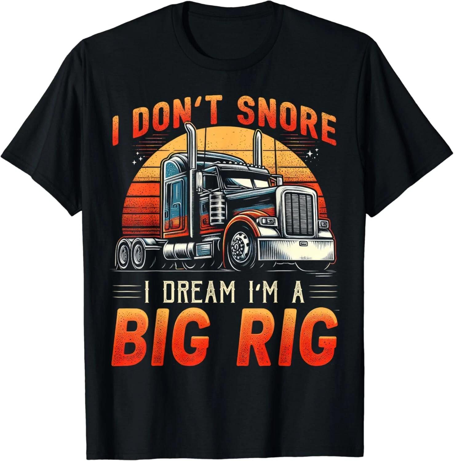 Truck Driver Snore Big Rig Funny Trucker Semi Driver Mens Gift Unisex T-Shirt M