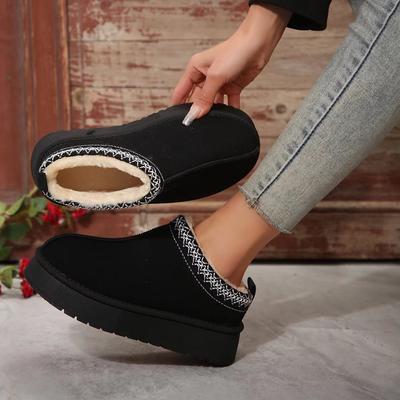 Commercio estero taglie grandi stivali da neve da donna 2025 inverno nuovo velluto europeo e americano scarpe da donna stivali termici scarpe di cotone donna