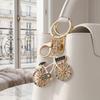 Keychain Pendant Sparkling Rhinestones Bicycle Design Zinc Alloy Key Chain with Lobster Clasp Electroplated Key Holder Backpack Car Accessory