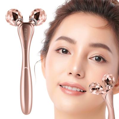 SZMDLX Facial 3D Face Massage No Charging for Face and Body Roller, Y-Shaped, Roller, Roller, Waterproof, Required, Slimming, Anti-Puffiness, (Rose