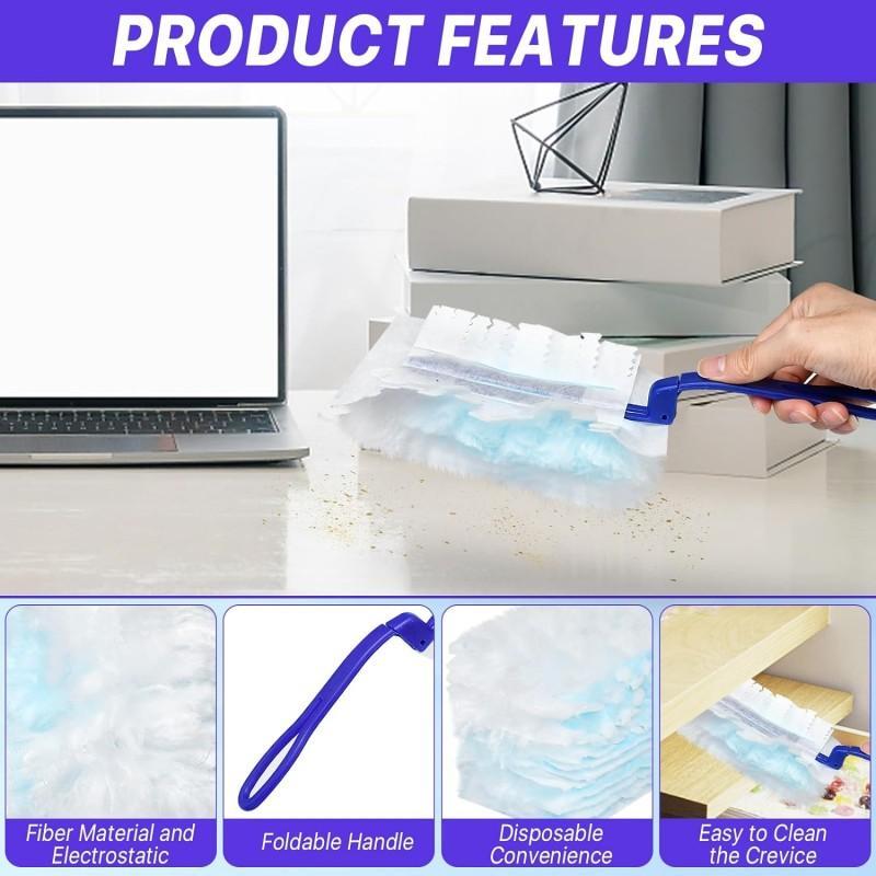 New 50-10PCS Dusting Brush Disposable Electrostatic Absorbent Fiber Duster Air-condition Car Furniture Cleaning Duster Set Tools