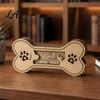 Handgefertigter Holz-Aufbewahrungsbehälter Hundepelz Andenkenbox Knochenförmige Haustier-Gedenkbox Mitgefühl-Geschenk für den Verlust von Haustieren Schreibtisch-Andenken