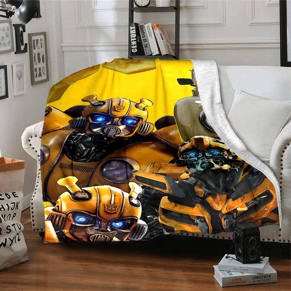 1pc Bumblebee1 Blanket, Gift, for Men and Women, Soft Blanket, Good for Sofa Bed Couch Travel, Lightweight Flannel Blanket