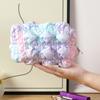 Minimalist large-capacity gradient pencil case, wide opening design student stationery storage bag, office desktop item storage