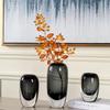 Farbverlauf Zweifarbige Glasvase, Blumenarrangement für den Esstisch, Glasbehälter, Aromatherapie-Diffusor, Wohnzimmerdekoration