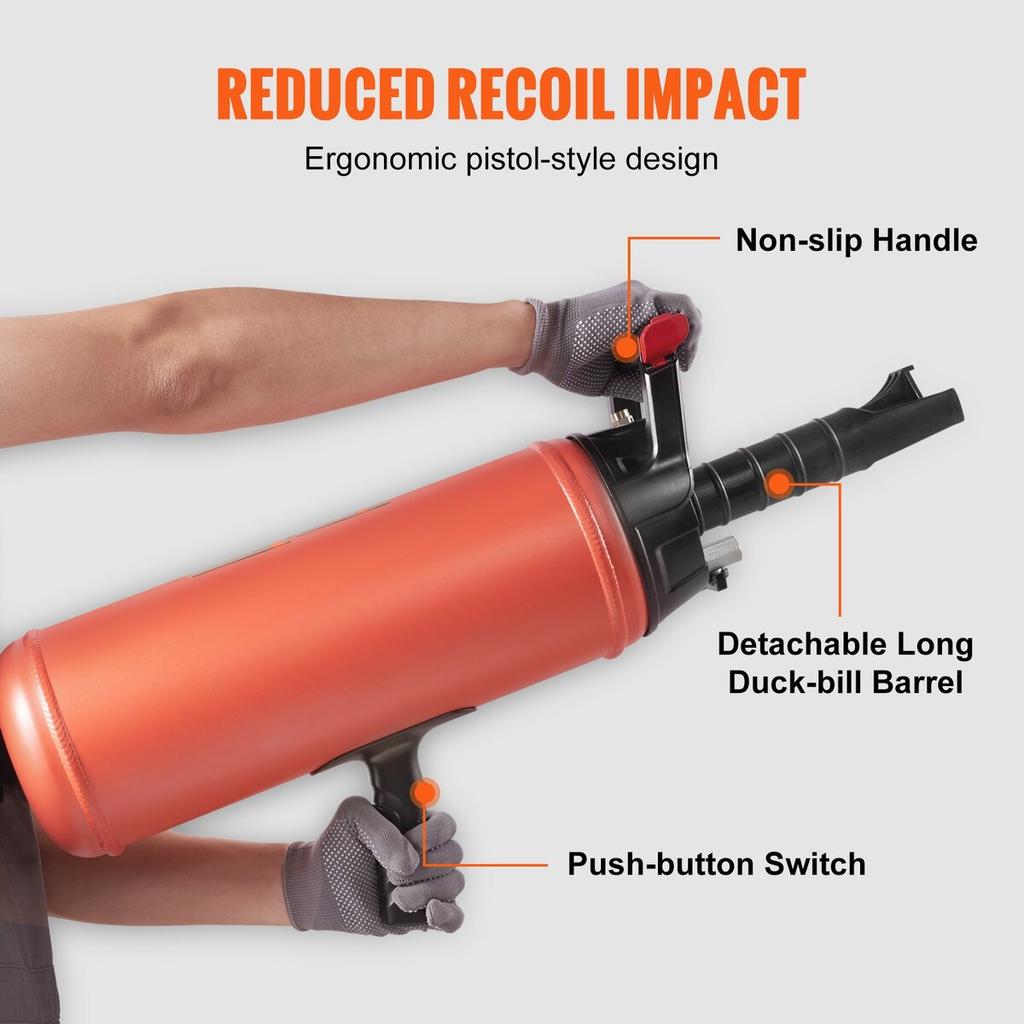 Tire Bead Blaster, 150 PSI, Handheld 2.4 Gal/9 L Air Bead Seater, Portable Inflation Tool, 87-116 PSI for Trucks, ATVs, Cars, and Tractor Tire Repairs