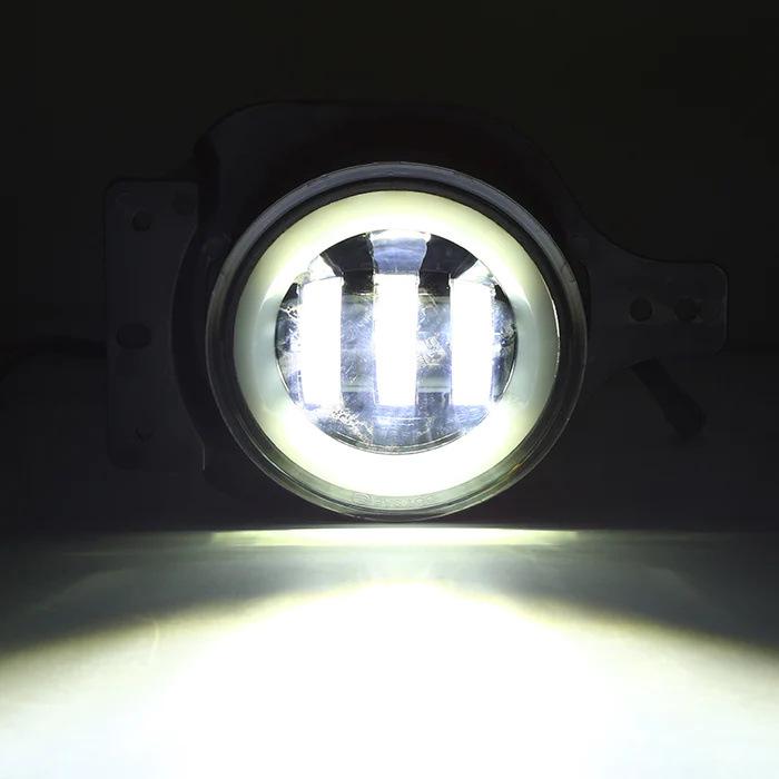Remote Control RGB LED Angel Eye Fog Lights for Wrangler JL/Gladiator JT