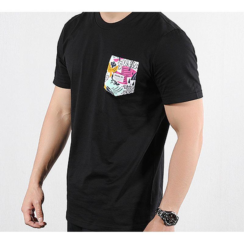 Adidas Originals Clover Walker Pkt Blomstermønstret Lomme Kortarmet T-skjorte Herre Topper Svart DU8340