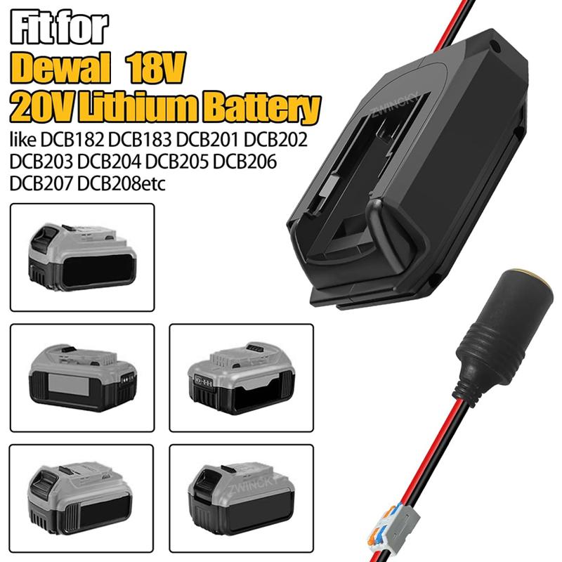 18V To 5-13V Step Down Converter For Makita/Dewal/Milwauke/Bosch/Einhel 18V Battery Cigarette Lighter Adapte Voltage Regulator