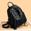 Schoolbag Backpack Women's 1011 New Large Capacity Fashion Leisure Travel Women's Small Backpack Soft Leather Korean Version Versatile School Bag