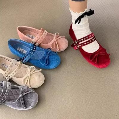 Schoenen Strik Mary Jane Schoenen Damesschoenen Vroege Lente met Rok Enkelschoenen Lei Dans Flats