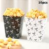 10 Pcs Bow Paper Popcorn Boxes With Bow Pattern Pop Favors Box Baby Shower Party Treat Favors Table Supplies Wedding Decoration
