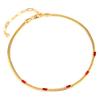 2026 New 18k Gold Plated Chain Necklace Women with Cubic Zircon,Green Stone Rainbow CZ Snake Necklace Adjustable Choker Jewekry