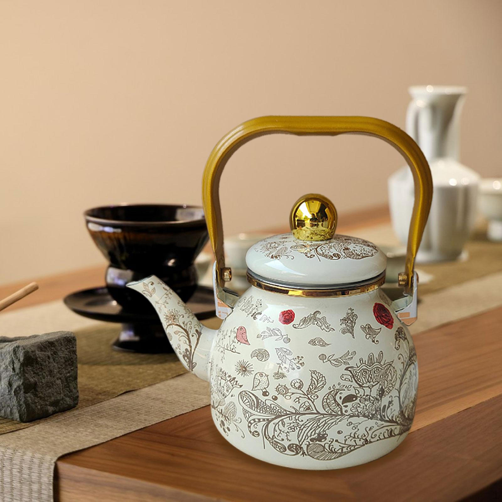 

Эмалированный чайник 1,2 л, герметичный, многофункциональный кувшин для сока, чайник для воды, чайник для офиса, дома birds