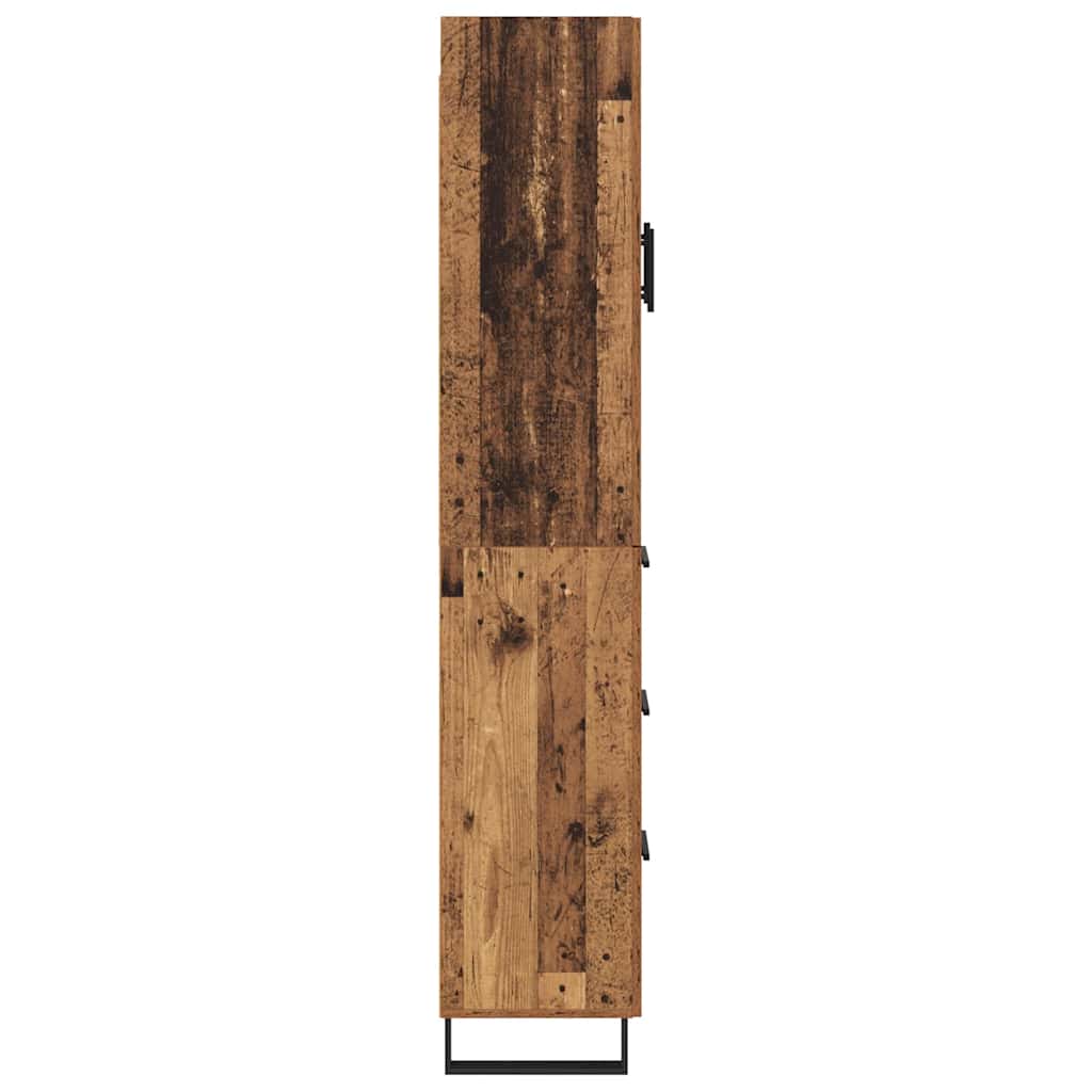 Highboard with Drawers 2 pcs Reclaimed Wood Look 69.5 x 34 x 180 cm