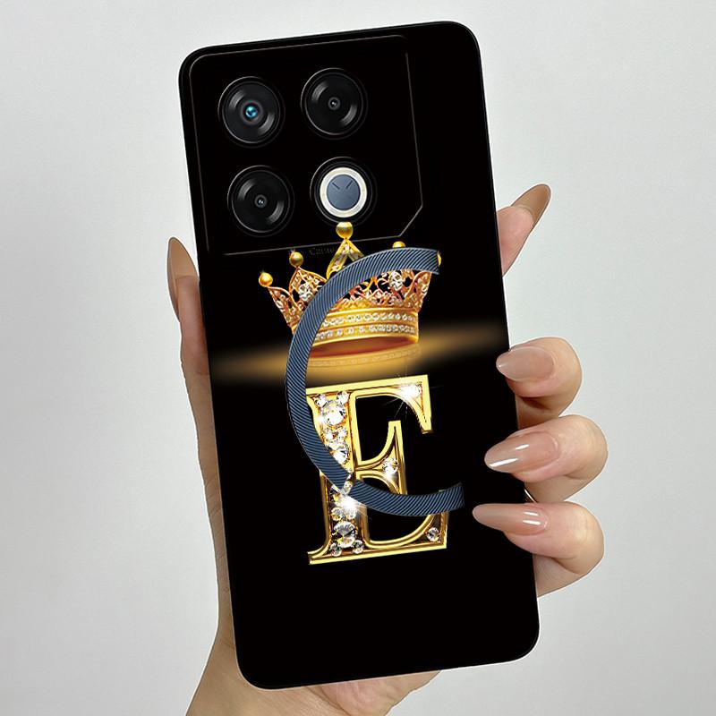 For Infinix GT 20 Pro Case Luxury Crown Letter Soft Silicone Back Cover For Infinix GT20 Pro GT20Pro Coque Infinix X6871 Fundas