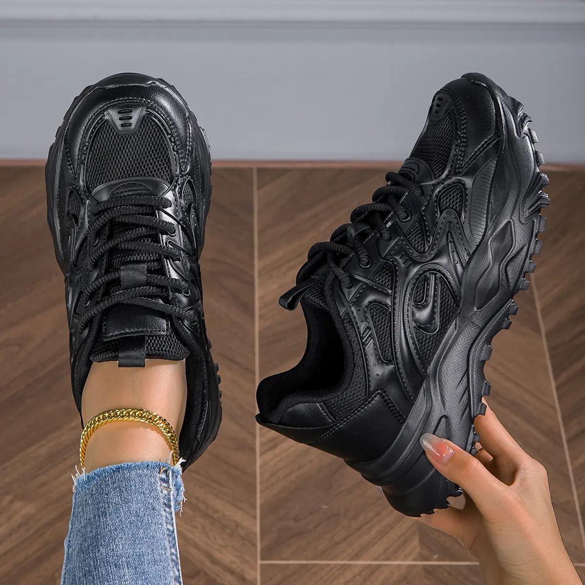 Кроссовки Женская обувь Женская спортивная обувь Дышащая черная повседневная спортивная — фото 3