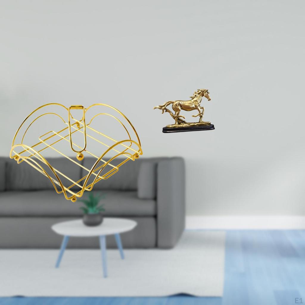 Elegant Horse Sculpture Napkin Holder for Table Storage with Weighted Arm Artistic Dispenser