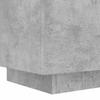 Nightstand with LED Lights Concrete Grey Particleboard