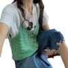 Herbst 2025 Wellenmuster Strickweste: Koreanischer Stil einreihiges Lagen-Tanktop