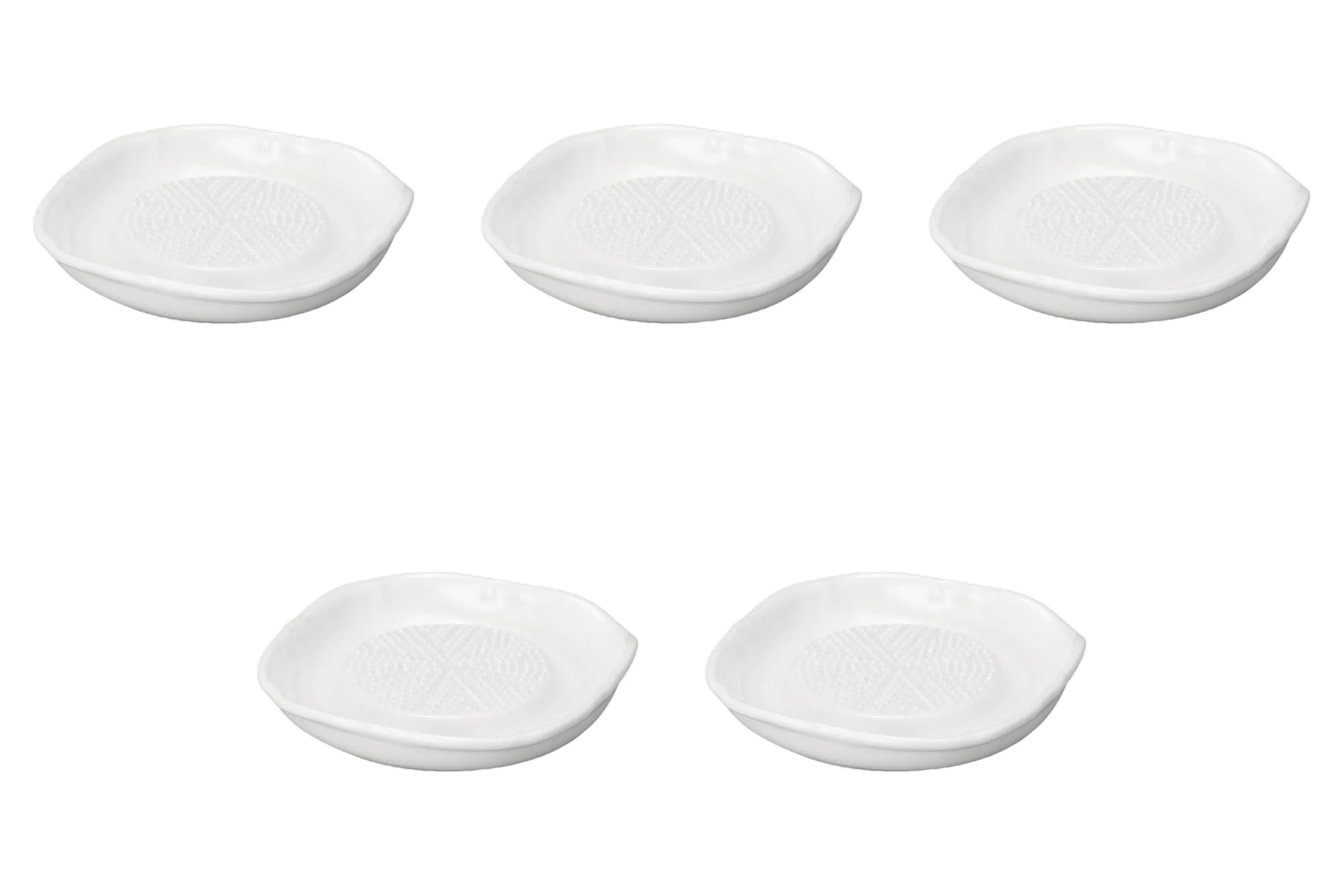 

Set of 5 White Graters x x Reinforced Porcelain Mortar and Porcelain Made in Japan by Setomonohonpo Non-Slip (Medium) [13.2 13.2 2.5 cm] Bowl,