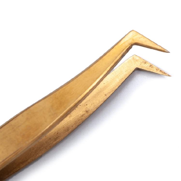 Eyelash Extension Tweezer Gold Lash Applicator Tool Precision Lashes Tweezers