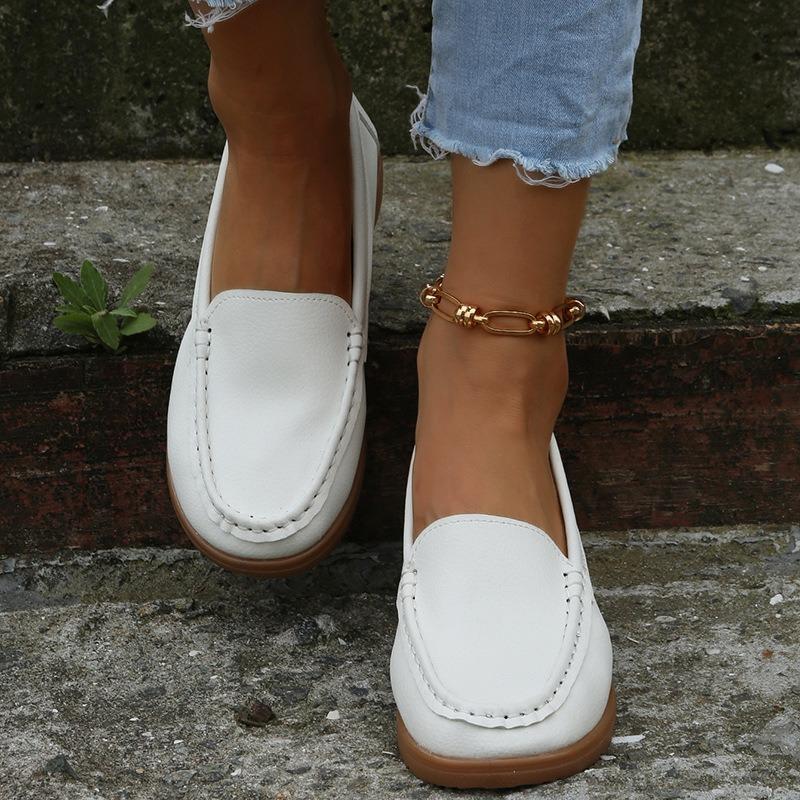 Women's Spring and Summer New Single Shoes Women's Flat Round Toe Mother Shoes Casual Doudou Shoes