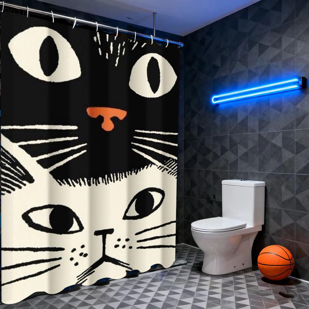 Animal Abstract Patterns Pattern Modern Style Bathroom Shower Curtain With 12 Hooks Home Bathroom Decor And Accessories